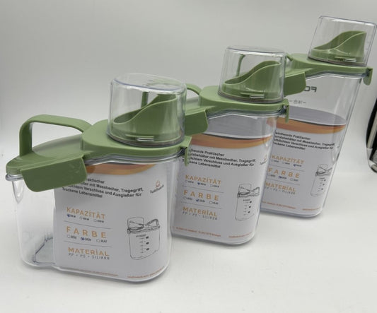 TwinSwords Praktischer Vorratsbehälter mit Messbecher, Tragegriff, Luftdichtem Verschluss und Ausgießer für Trockene Lebensmittel