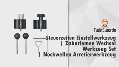TwinSwords Steuerzeiten Einstellwerkzeug | Zahnriemen Wechsel Werkzeug Set | Nockwellen Arretierwerkzeug für VW Audi Skoda 1.2, 1.4, 1.6, 1.9, 2.0 SDI/TDI - 6-teilig IK1134