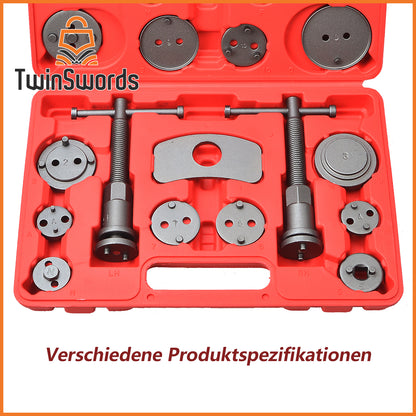 TwinSwords Bremskolbenrücksteller | Universal Bremskolben Rücksteller | Rückstellwerkzeug Set KFZ Werkzeug 22-teiliges 1 Set