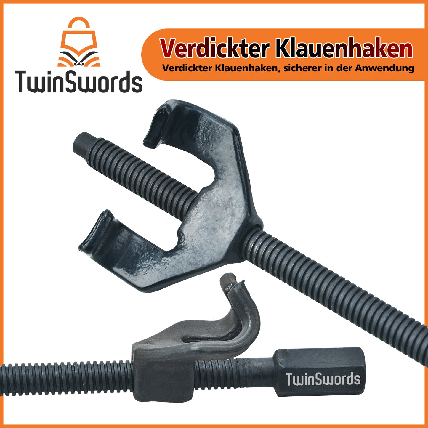 TwinSwords Federspanner Satz Werkzeug | Tieferlegung Tuning Universal Federbein spannen, bis 370mm. 2 Tlg. 1 Set