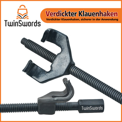 TwinSwords Federspanner Satz Werkzeug | Tieferlegung Tuning Universal Federbein spannen, bis 370mm. 2 Tlg. 1 Set