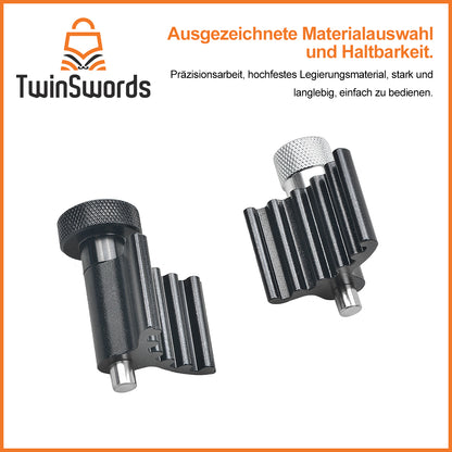 TwinSwords Steuerzeiten Einstellwerkzeug | Zahnriemen Wechsel Werkzeug Set | Nockwellen Arretierwerkzeug für VW Audi Skoda 1.2, 1.4, 1.6, 1.9, 2.0 SDI/TDI - 6-teilig IK1134