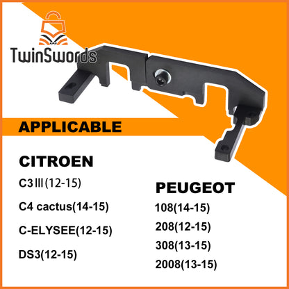 TwinSwords Motor Steuerzeiten Einstellwerkzeug Kompatibel mit Citroen C3 C4 Peugeot 108 208 308 SUV 1.0 1.2 Vti 1 Set